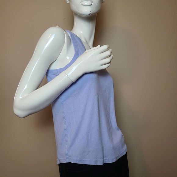 Outline Women's Periwinkle Simple Classic Casual Tank Top - Picture 7 of 12